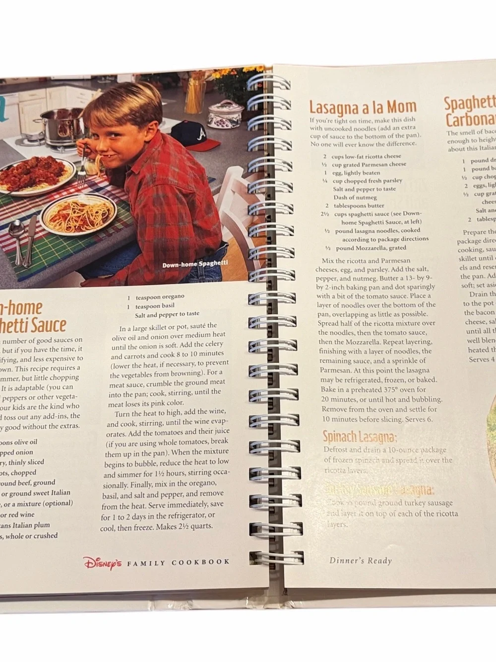 Disney Family Cookbook - White and Red Cover